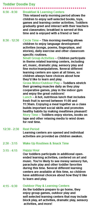 toddler schedule